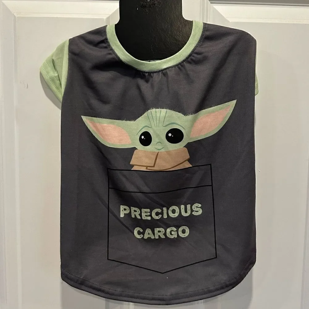 Baby Yoda M L pet dog shirt costume precious cargo
